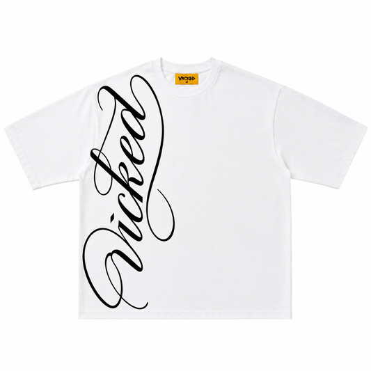 SCRIPT TEE (white)
